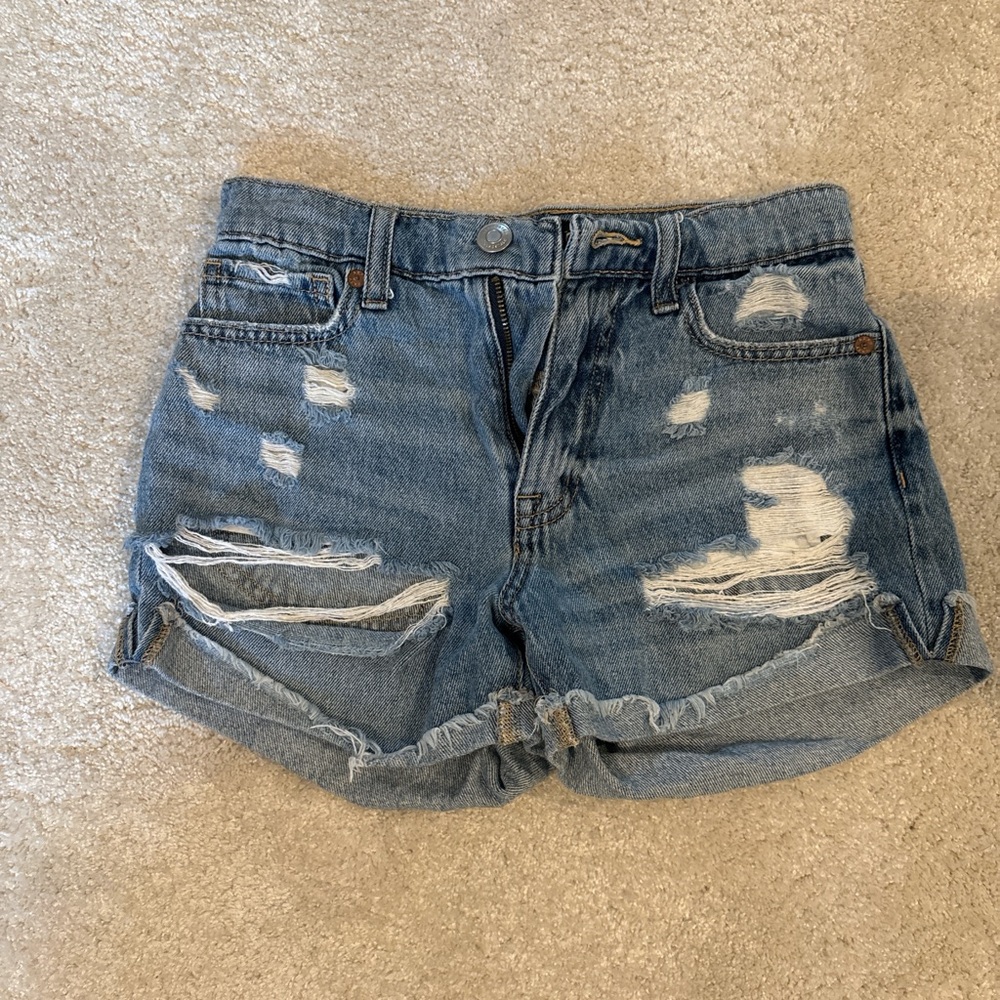 Distressed Denim Shorts